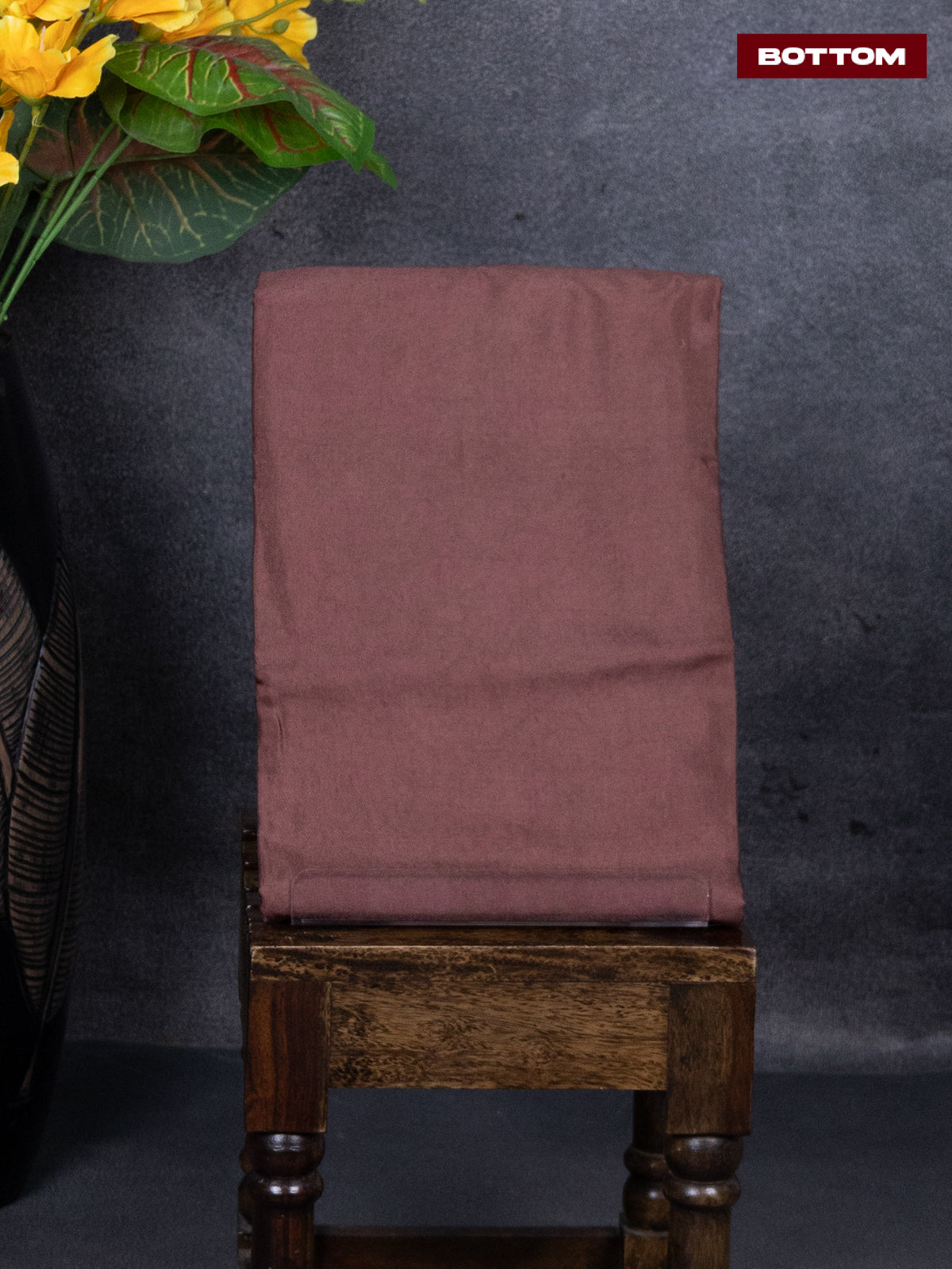 Pure tussar dress material brown and sandal with knot work and bottom & pita work dupatta