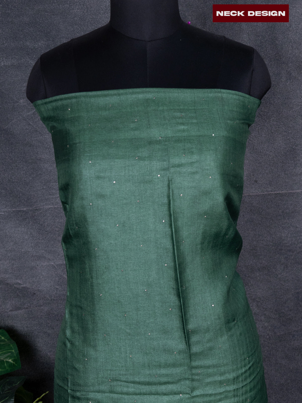 Pure tussar dress material green and pastel blue with knot work and bottom & pita work dupatta