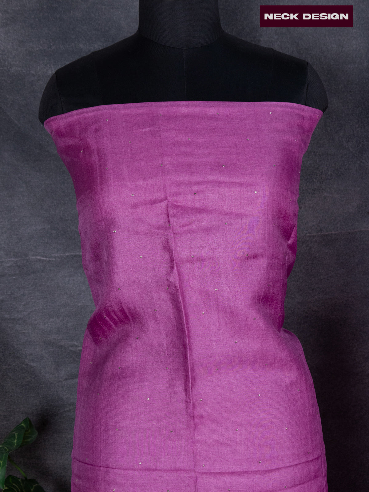 Pure tussar dress material magenta pink and peach pink with knot work and bottom & pita work dupatta