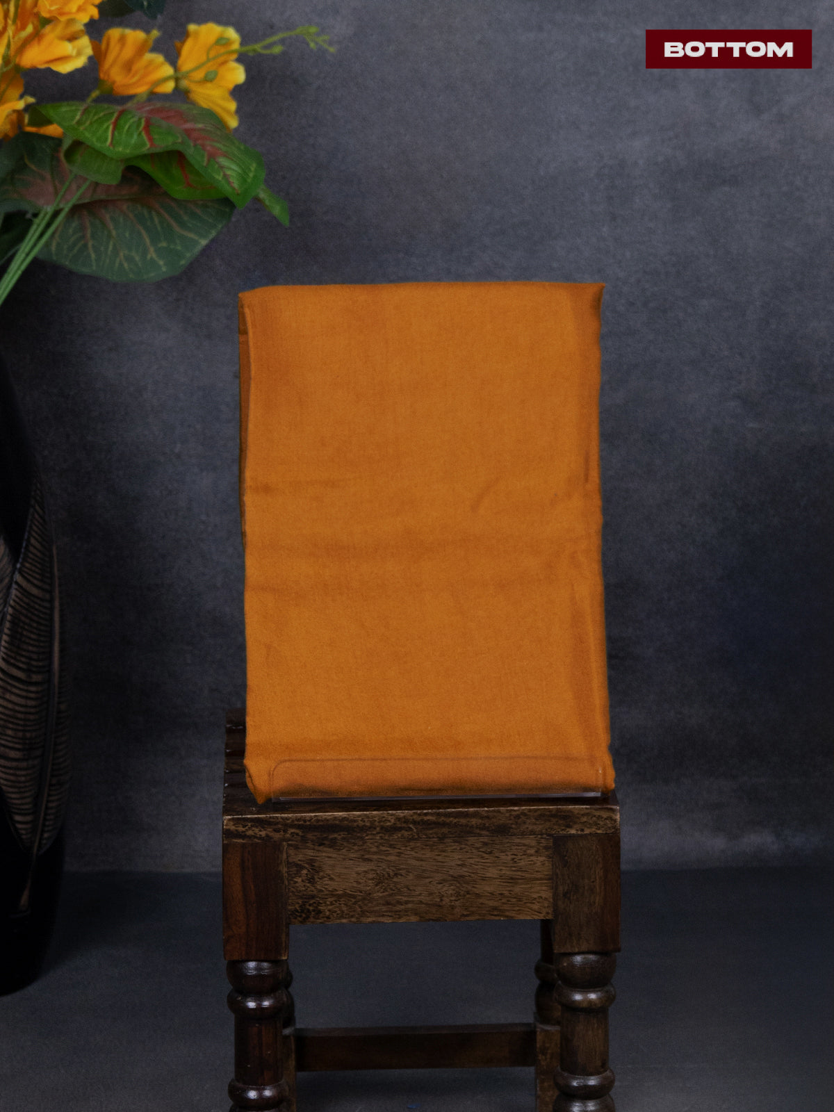 Pure tussar dress material mustard yellow and peach shade with knot work and bottom & pita work dupatta