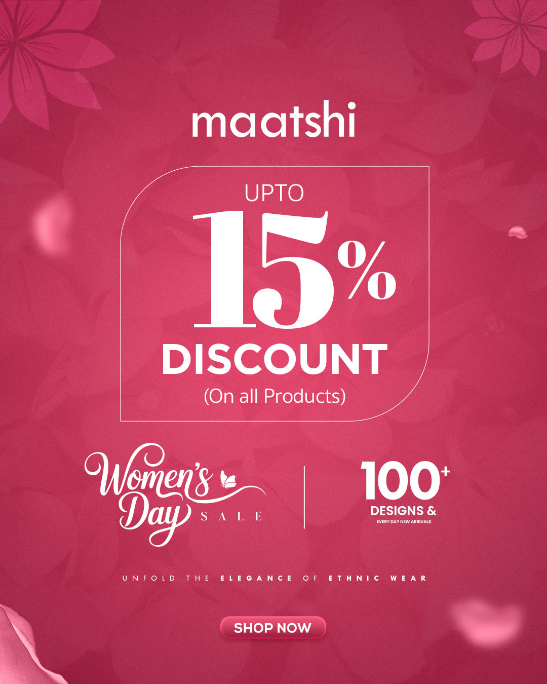 Women's Day Sale '26 - 15% OFF