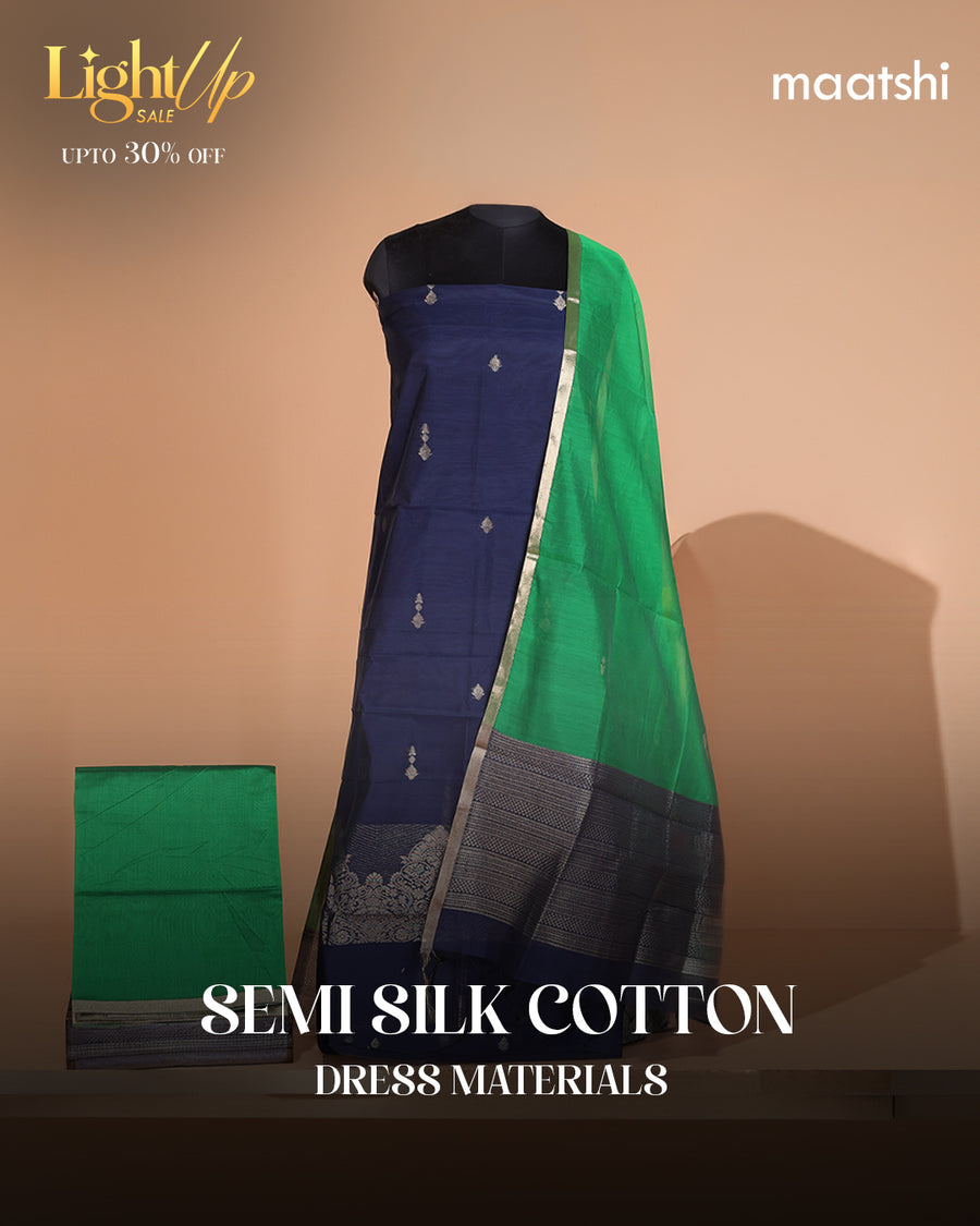 Semi Silk Cotton Dress Materials