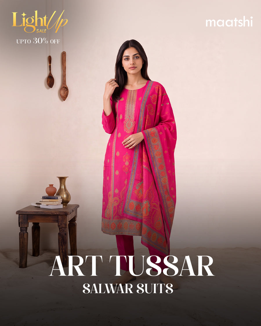 Art Tussar Salwar Suits