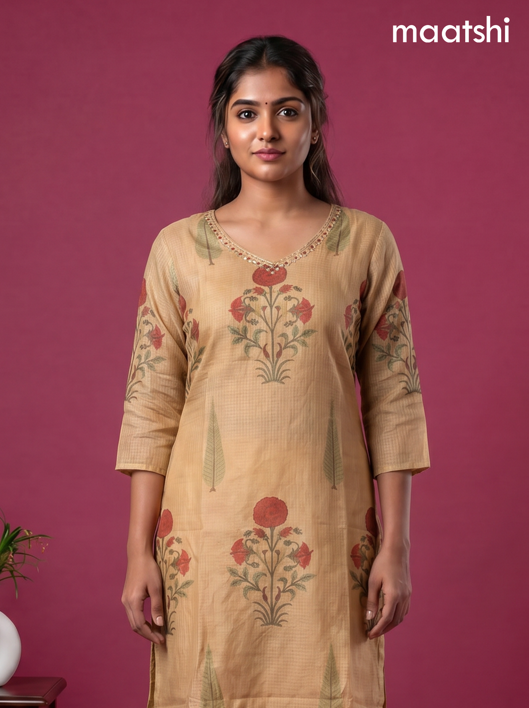 Sandal Kota Printed & Simple Embroidery Work Straight Suit