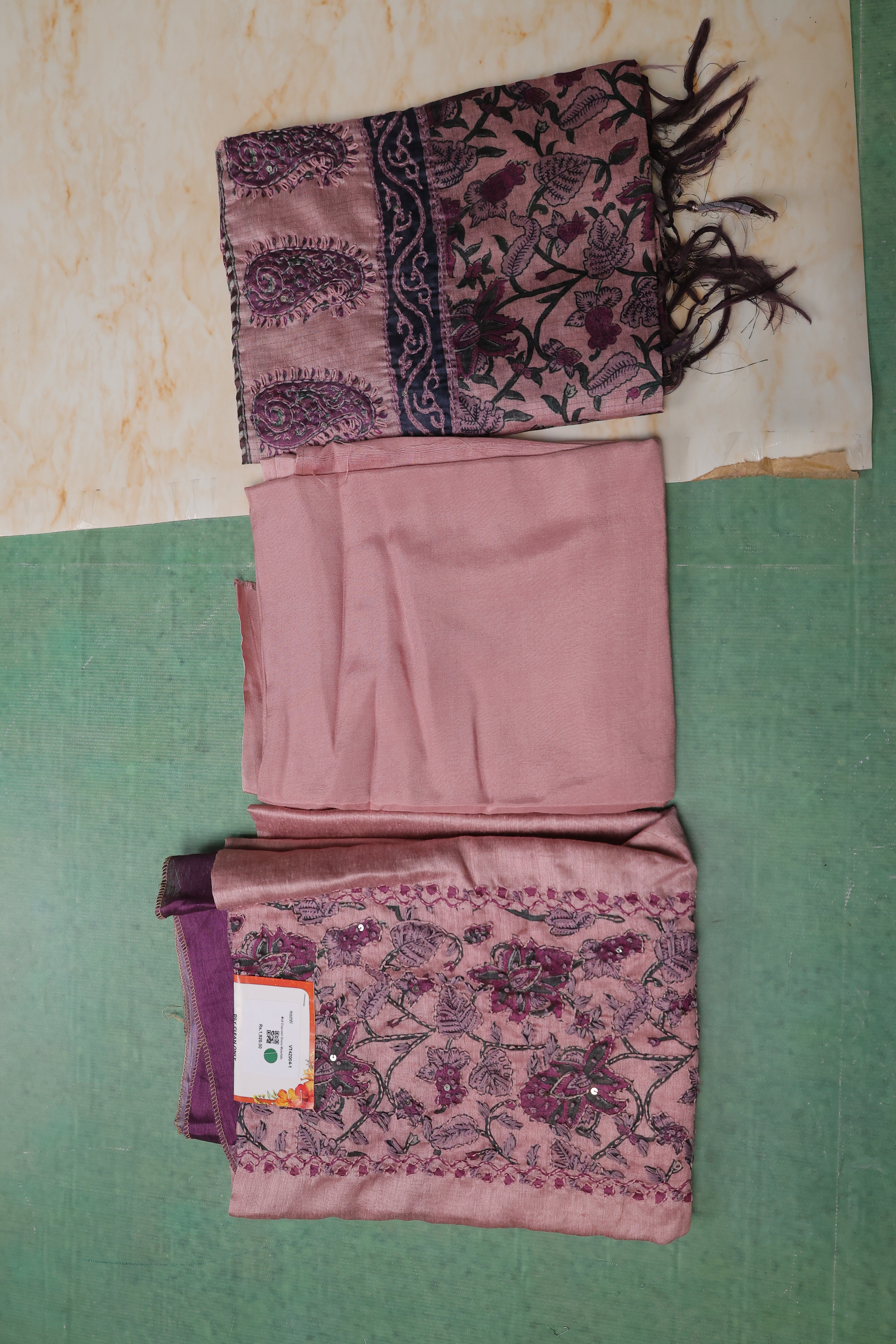 Mul Chanderi Dress Materials