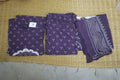 Purple Cotton Bandhani Printed Straight Suit
