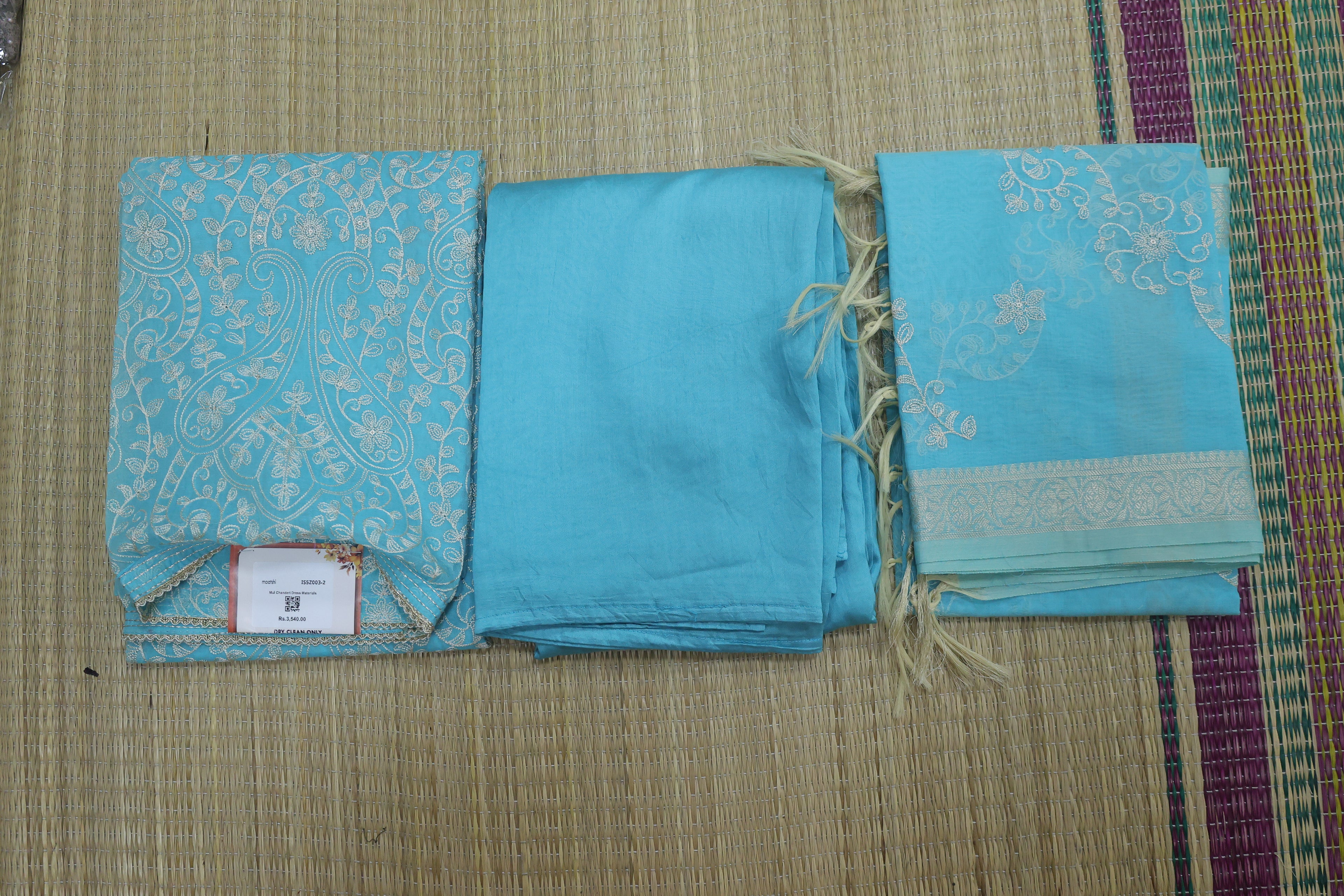 Mul Chanderi Dress Materials