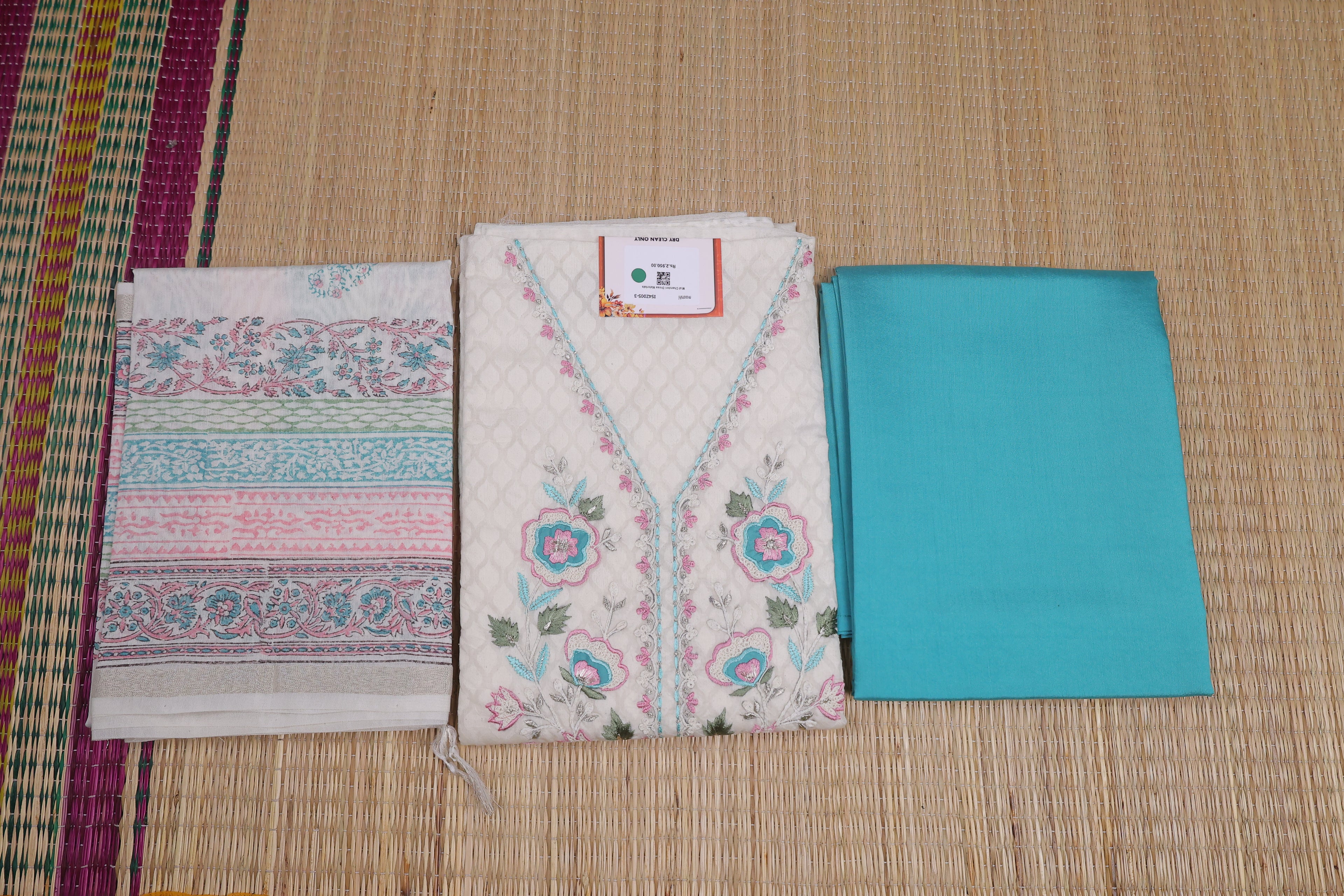 Mul Chanderi Dress Materials
