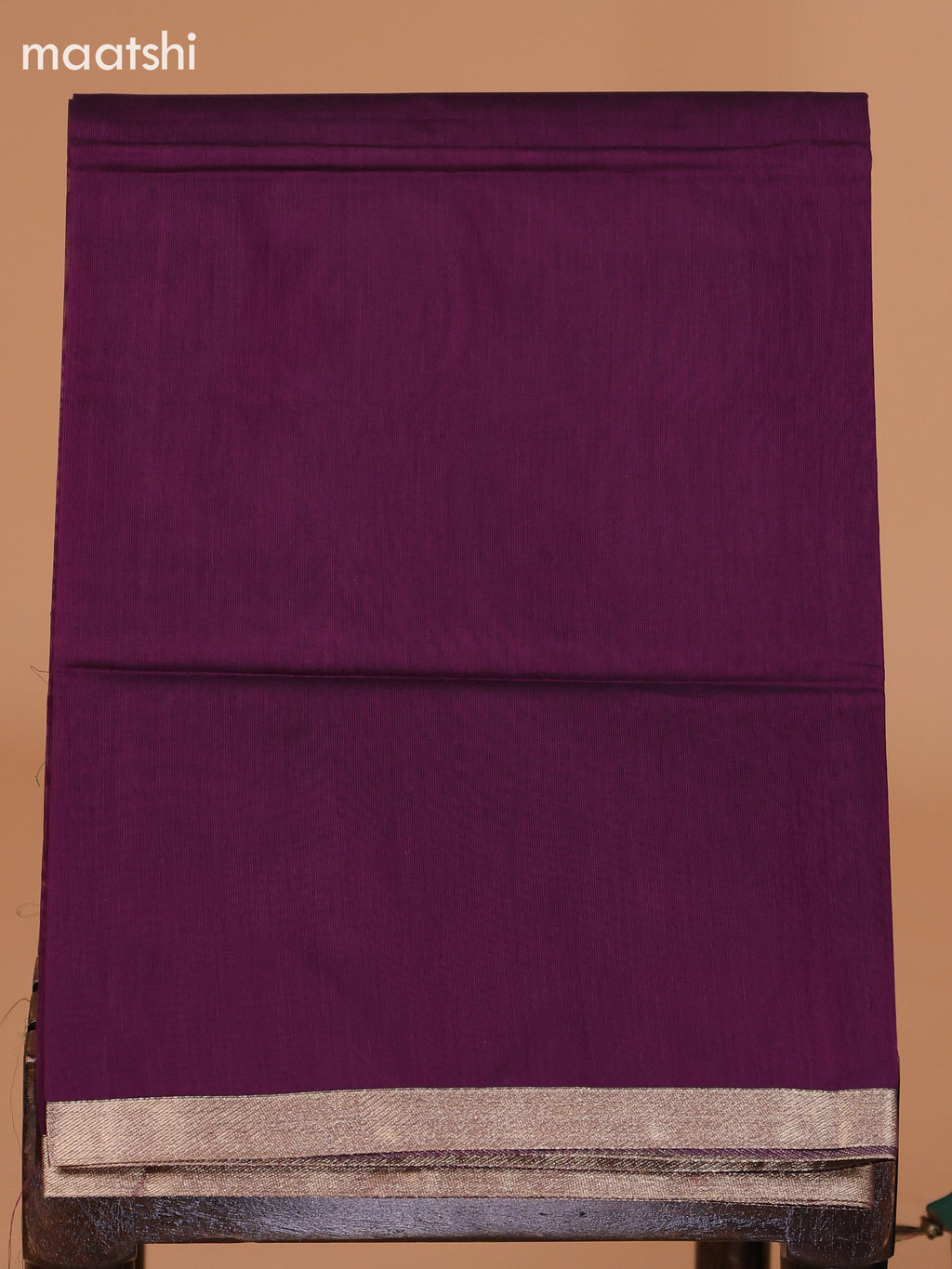 Teal Green and Deep Purple Semi Silk Cotton Dress Material With Zari Buttas and Bottom & Dupatta