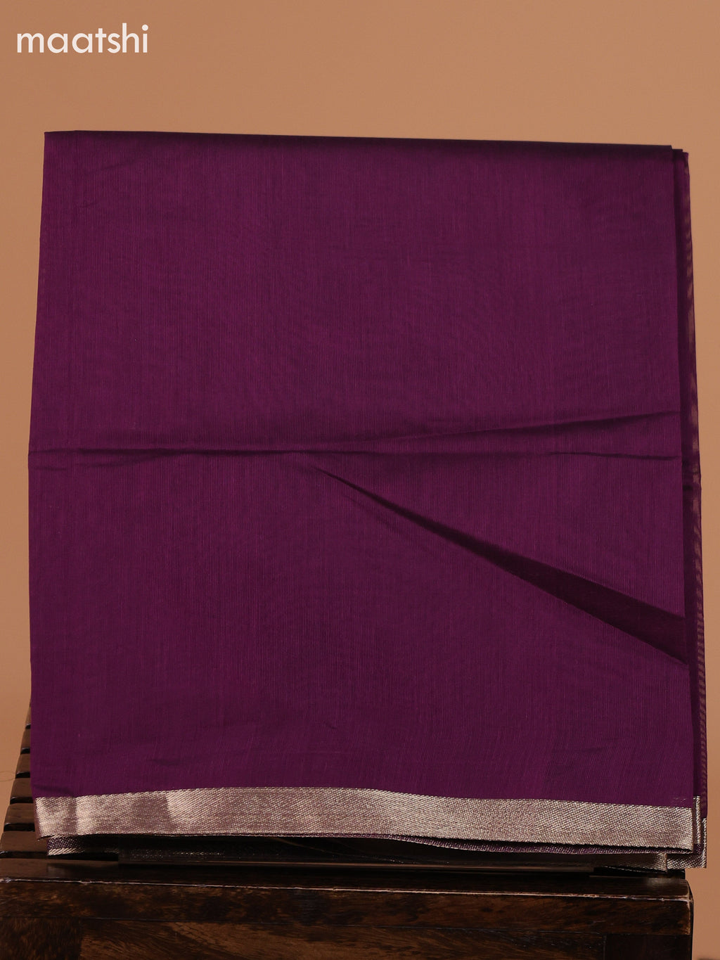 Sap Green and Purple Semi Silk Cotton Dress Material With Zari Buttas and Bottom & Dupatta