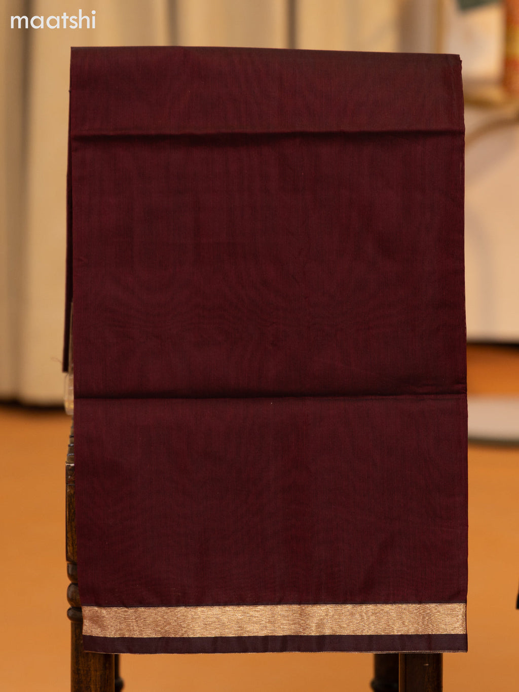 Elephant Grey and Maroon Semi Silk Cotton Dress Material With Zari Buttas and Bottom & Zari Dupatta