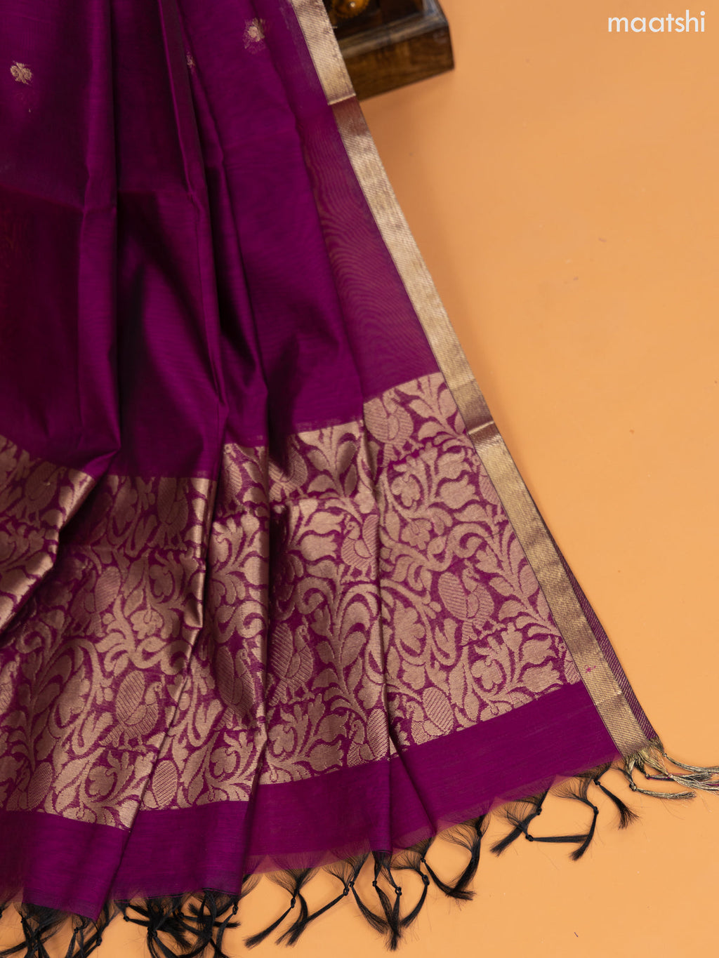 Peacock Blue and Magenta Pink Semi Silk Cotton Dress Material With Zari Buttas and Bottom & Zari Dupatta