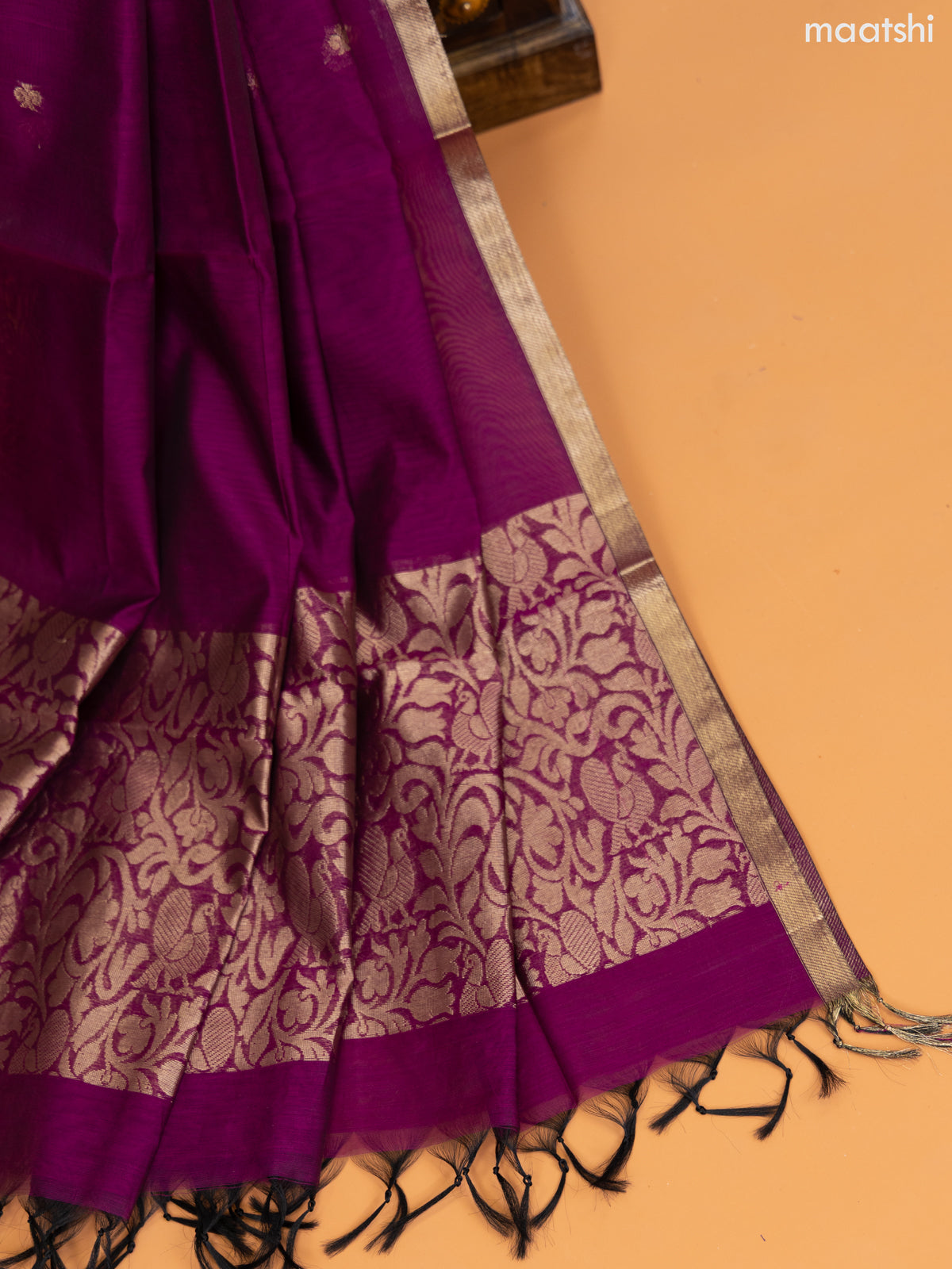 Peacock Blue and Magenta Pink Semi Silk Cotton Dress Material With Zari Buttas and Bottom & Zari Dupatta