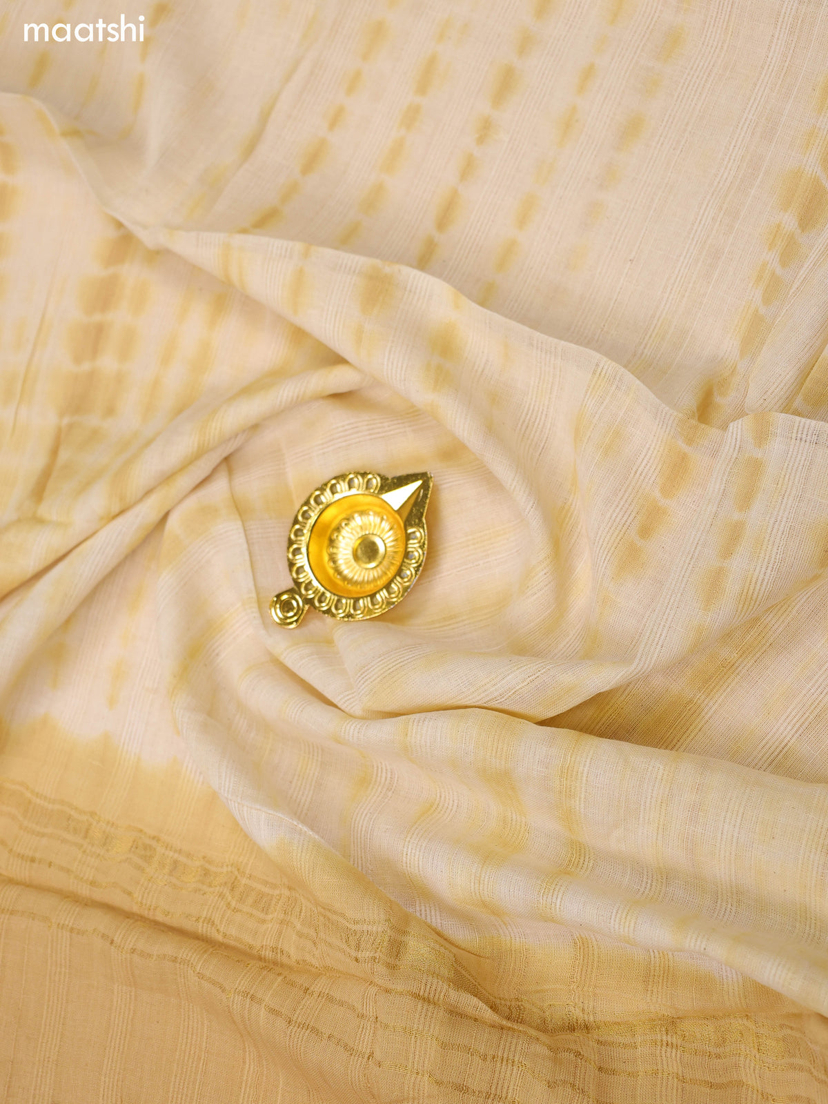 Sandal Chanderi Dress Material With Kantha Stitch Work Neck Pattern and Bottom & Dupatta