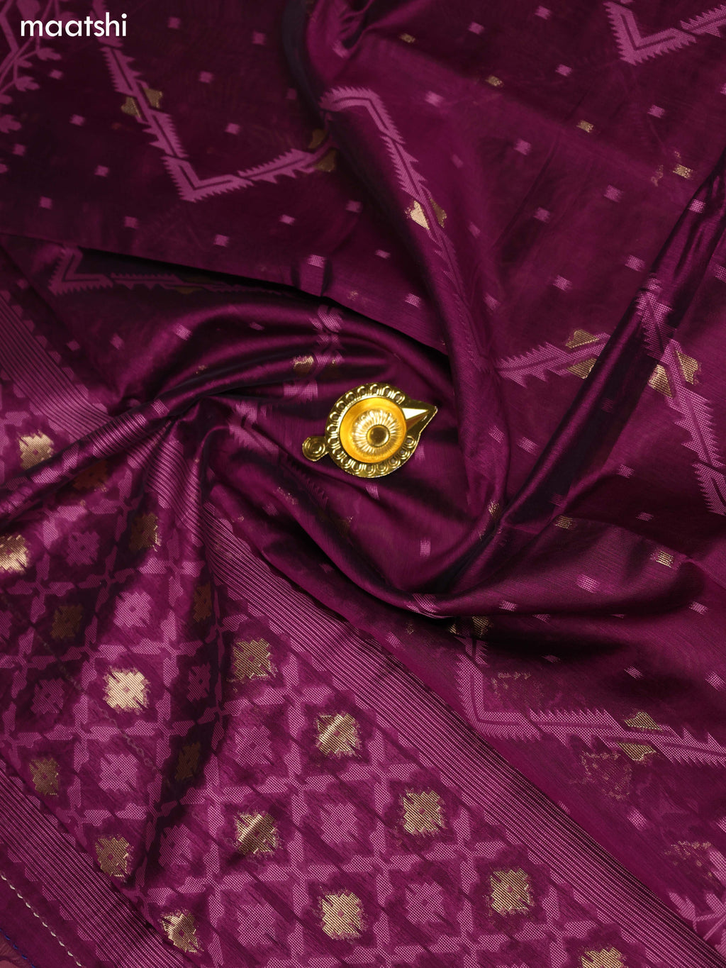 Purple Chanderi Dress Material and Bottom & Dupatta
