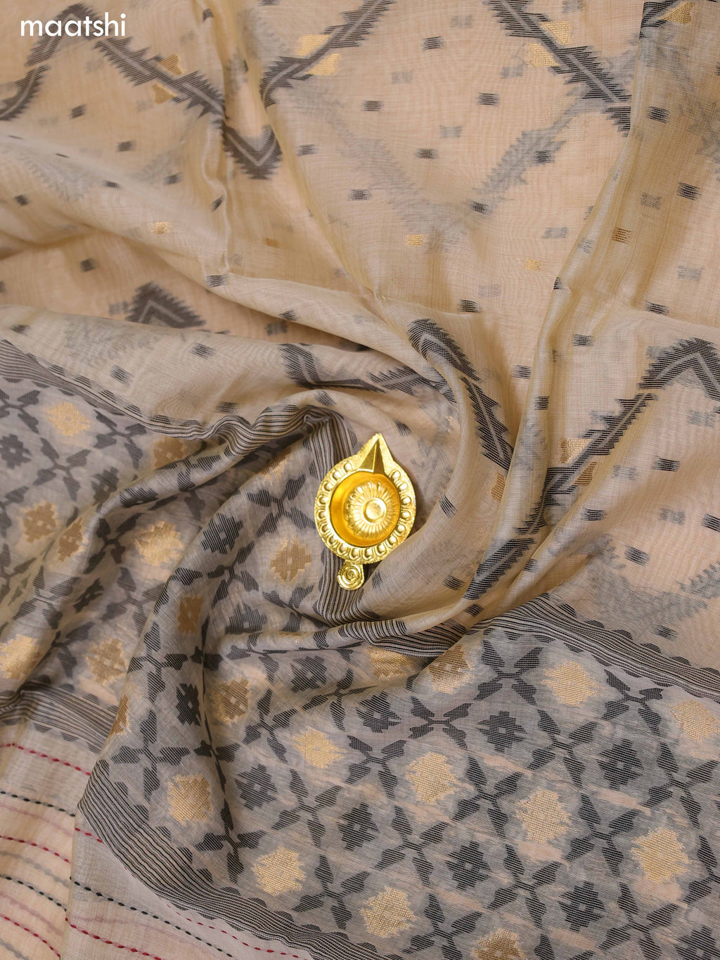 Black and Maroon Chanderi Dress Material and Bottom & Dupatta