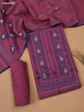 Mauve Pink Chanderi Dress Material and Bottom & Dupatta