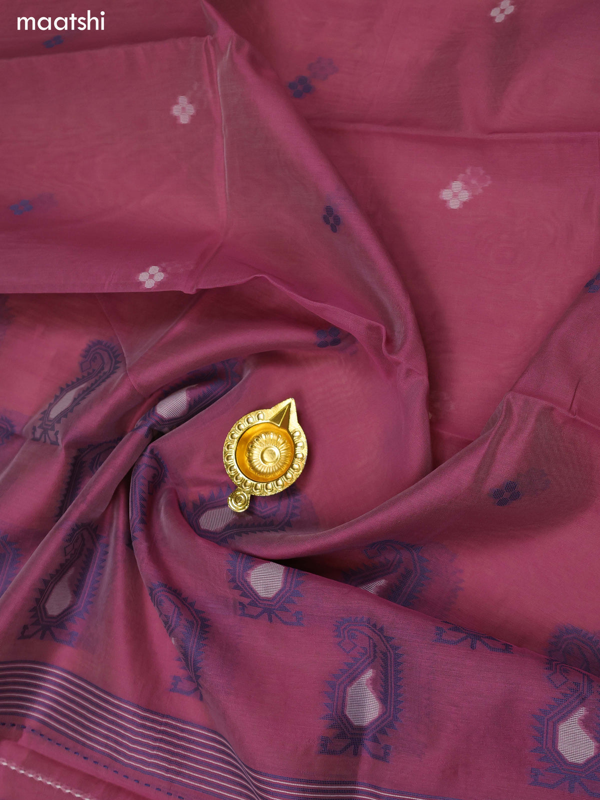 Mauve Pink Chanderi Dress Material and Bottom & Dupatta