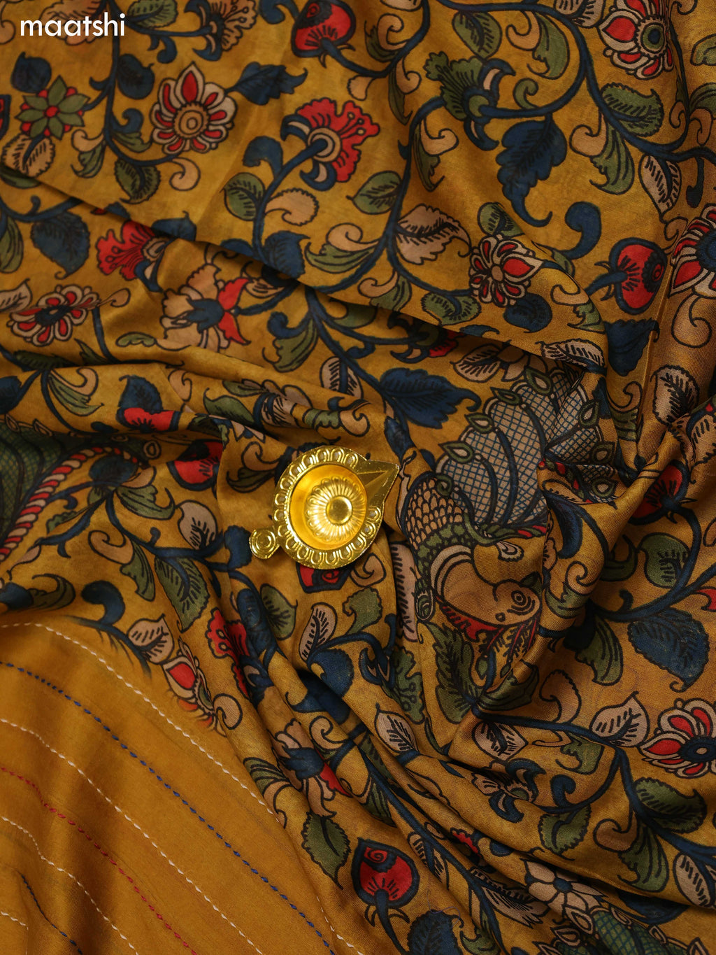 Mustard Yellow Chanderi Dress Material and Bottom & Dupatta