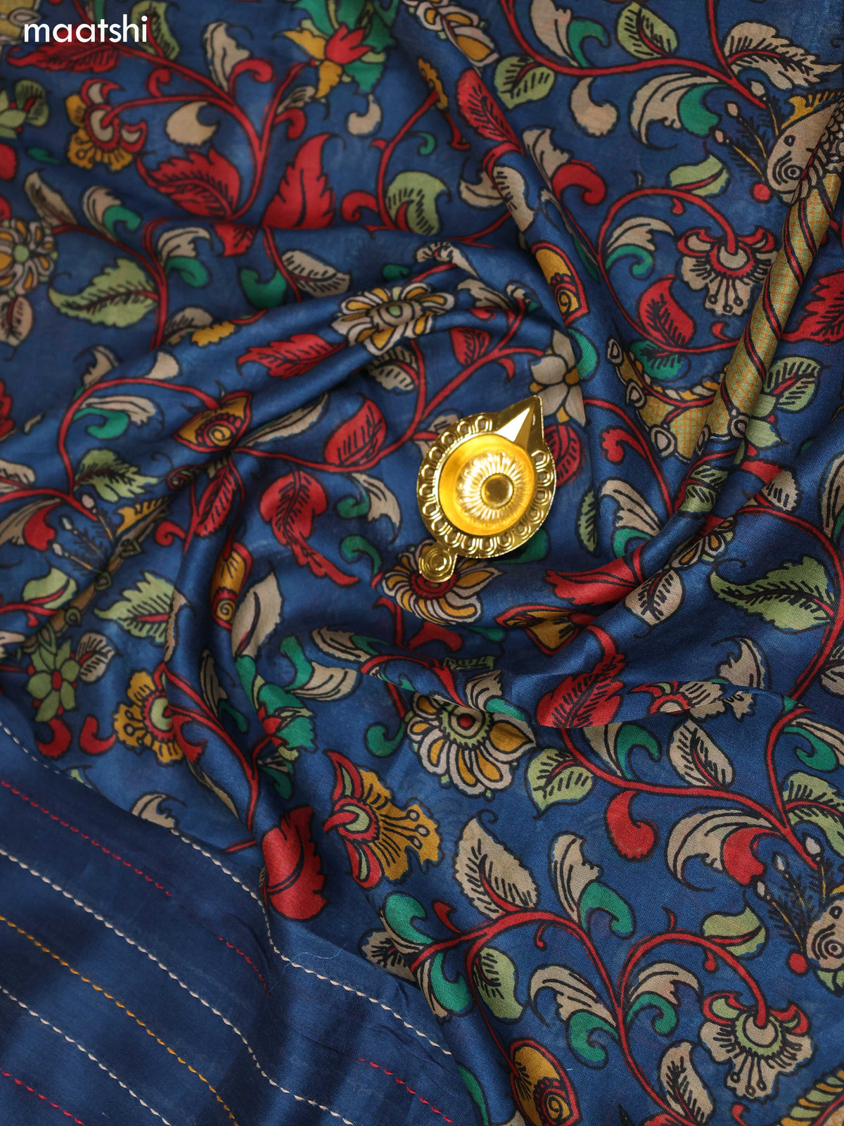 Teal Blue Chanderi Dress Material and Bottom & Dupatta