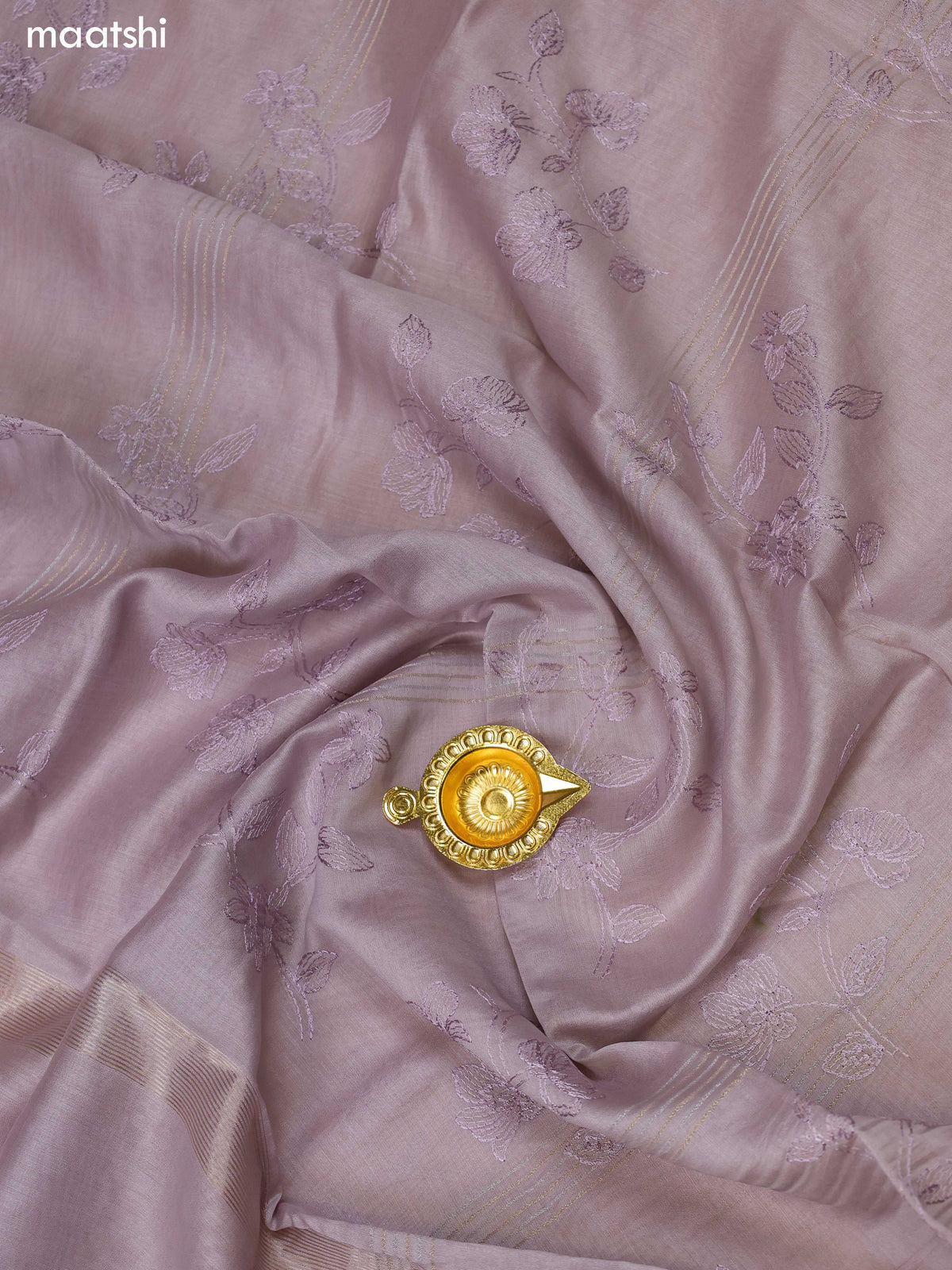 Mild Lavender Chanderi Dress Material and Bottom & Dupatta