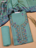 Pastel Green Chanderi Dress Material and Bottom & Dupatta