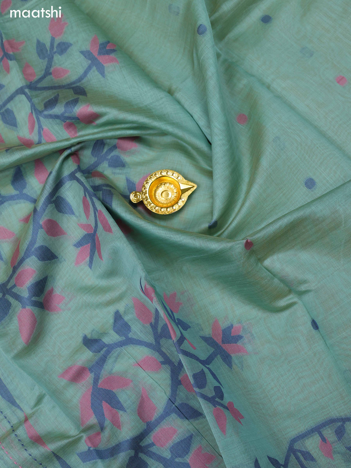 Pastel Green Chanderi Dress Material and Bottom & Dupatta