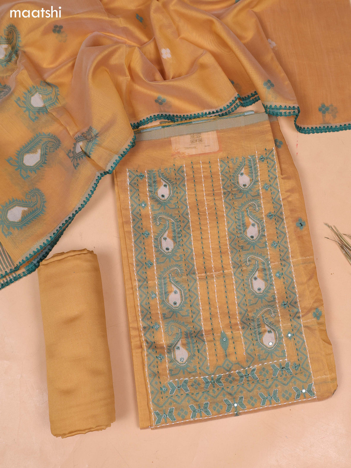 Sandal Chanderi Dress Material and Bottom & Dupatta