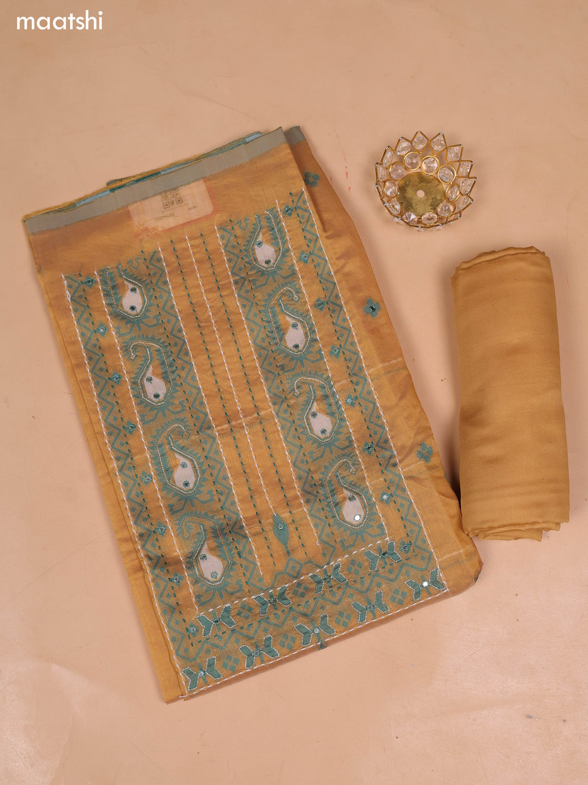 Sandal Chanderi Dress Material and Bottom & Dupatta