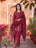 Magenta Pink and Biege Crepe Silk Floral Printed Short Straight Suit