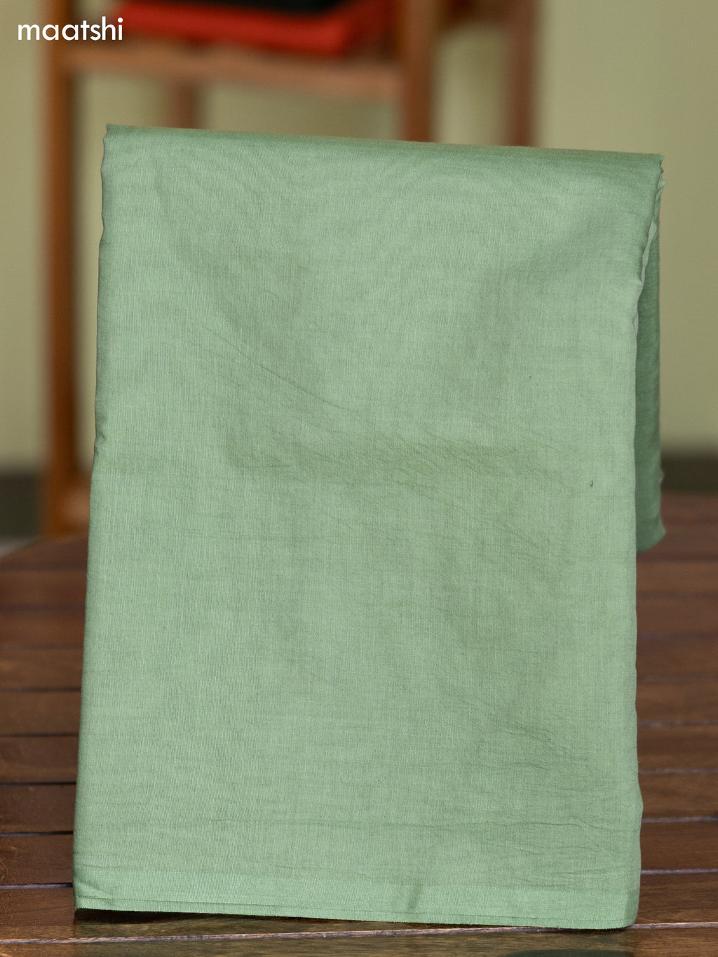 Pale Green and Sandal Chanderi Dress Material With Thread & Zari Buttas and Bottom & Banarasi Style Dupatta