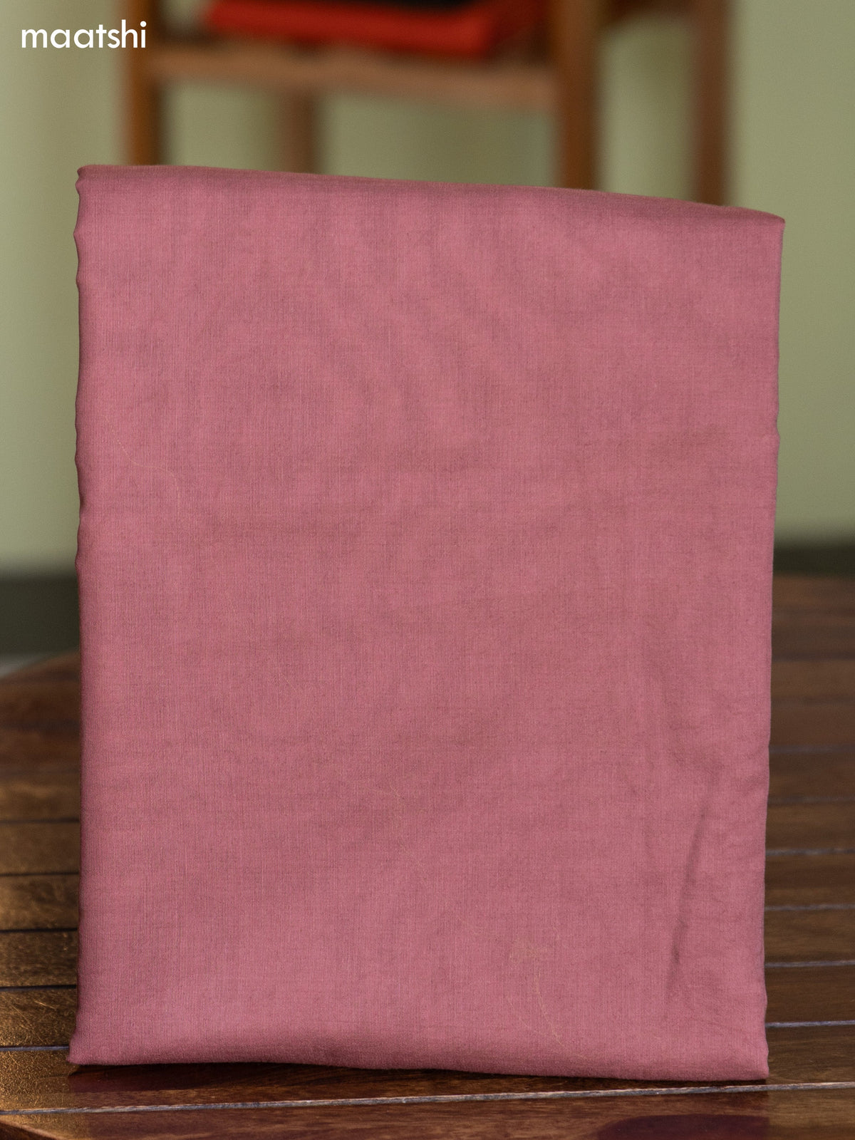 Mauve Pink and Bluish Grey Chanderi Dress Material With Thread & Zari Buttas and Bottom & Banarasi Style Dupatta