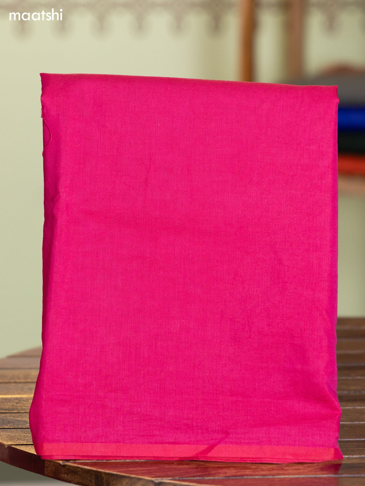 Magenta Pink and Blue Chanderi Dress Material With Pichwai Design & Zari Weaves and Bottom & Banarasi Style Dupatta