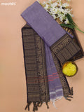 Violet Shade Narayanpet Cotton Dress Materials With A Plain Body and Thread Woven Border