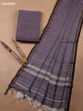Lavender Narayanpet Cotton Dress Materials With A Plain Body and Thread-Woven Border
