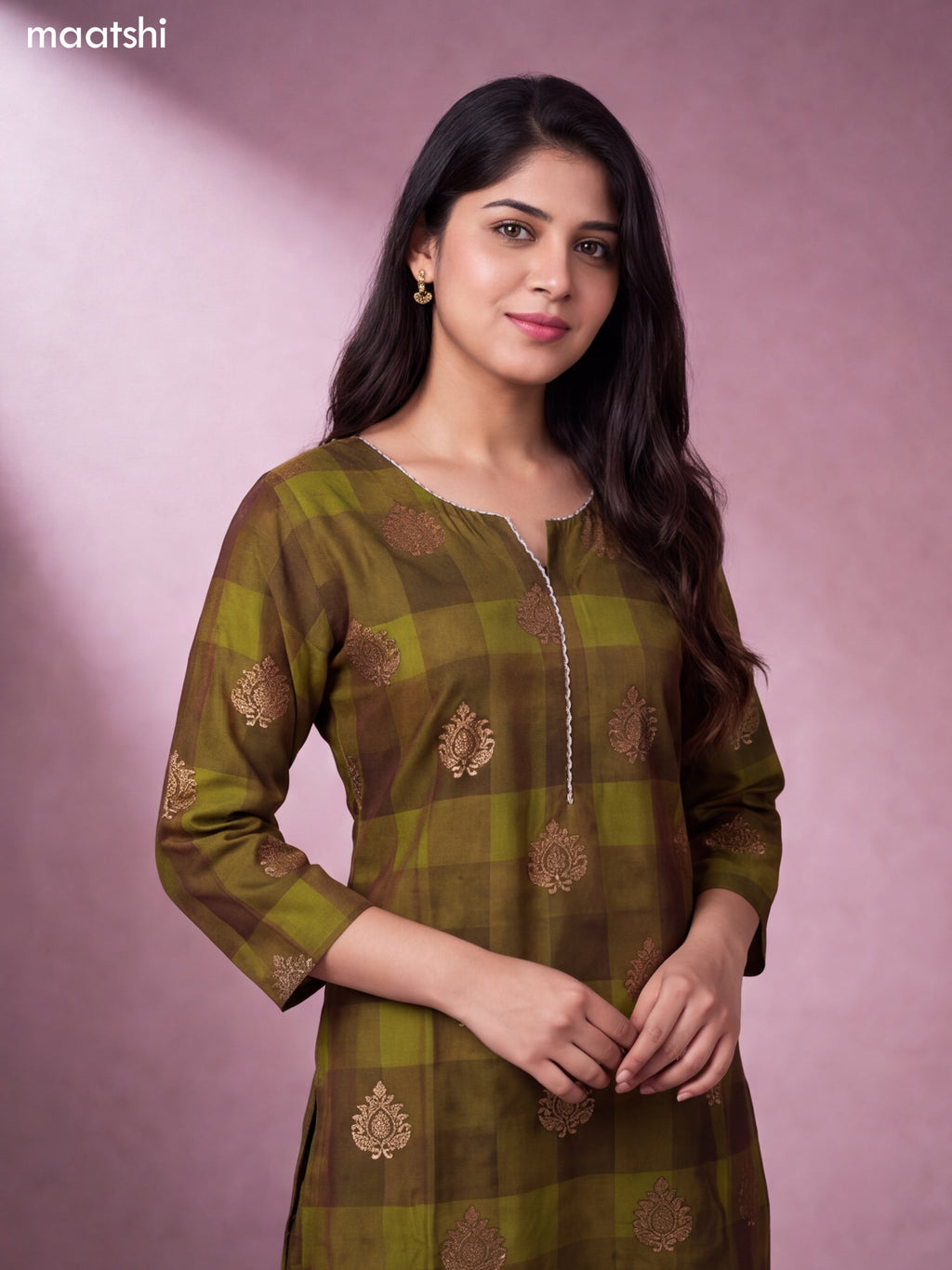 Mehendi Green and Sap Green Modal Printed & Simple Embroidery Work Straight Suit