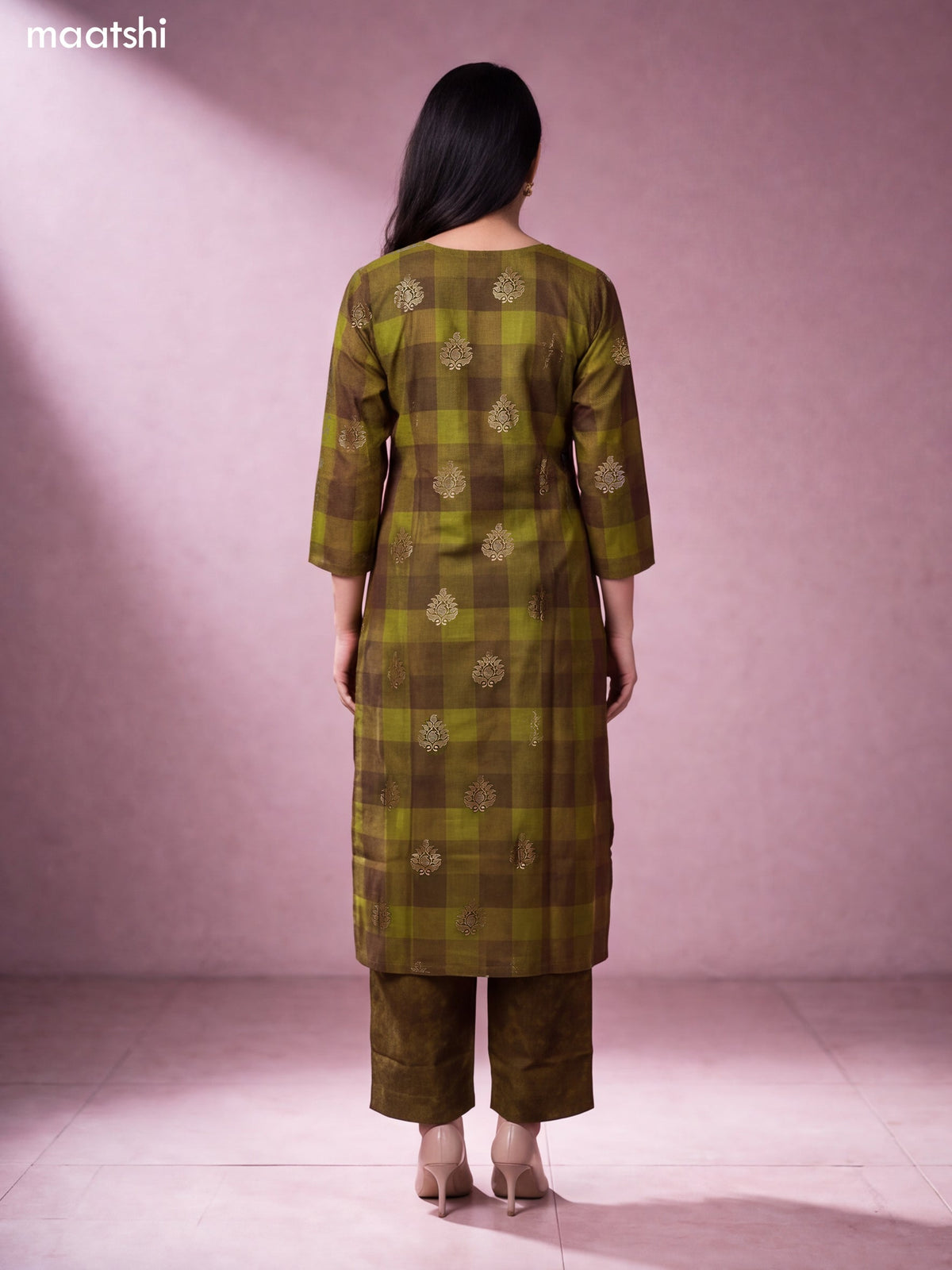 Mehendi Green and Sap Green Modal Printed & Simple Embroidery Work Straight Suit