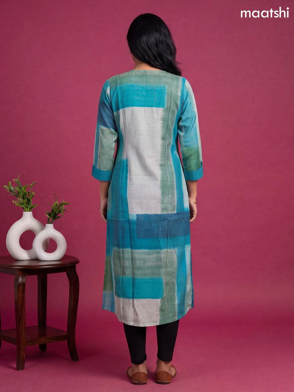 Multi Colour Modal Printed Straight Kurti
