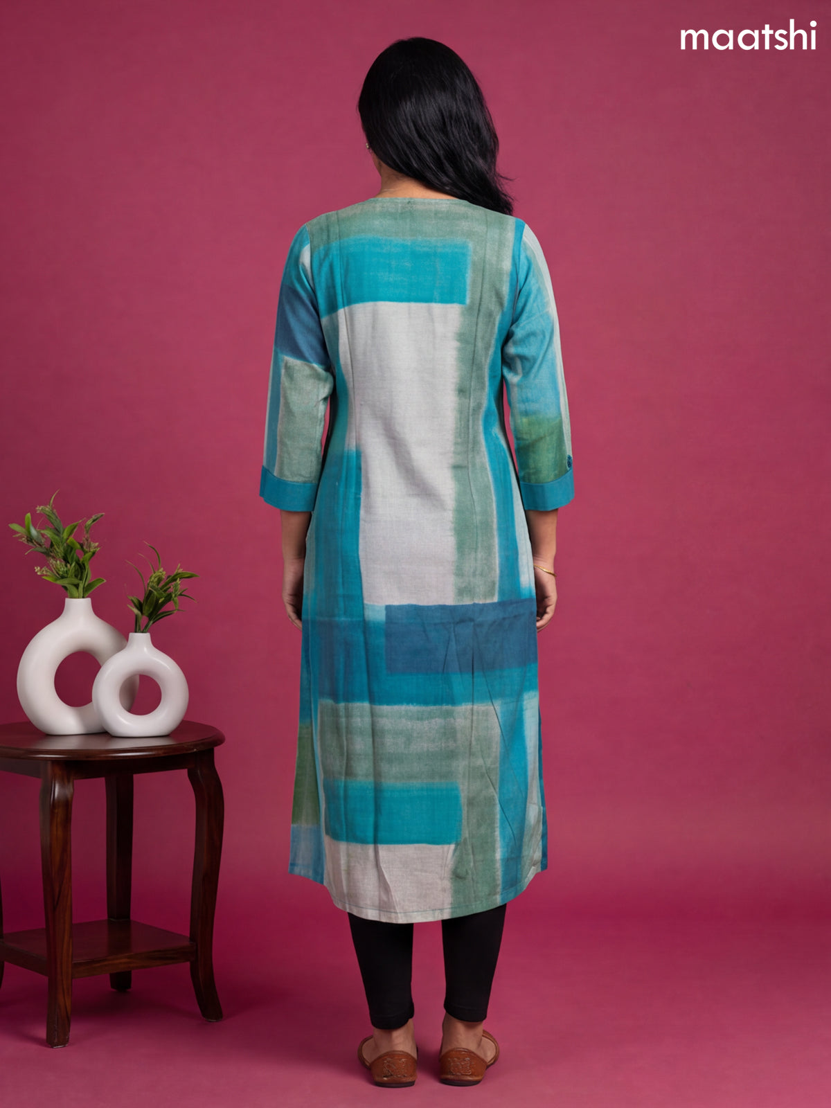 Multi Colour Modal Printed Straight Kurti