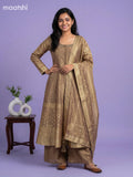 Sandal Tissue Banarasi Style Anarkali Suit