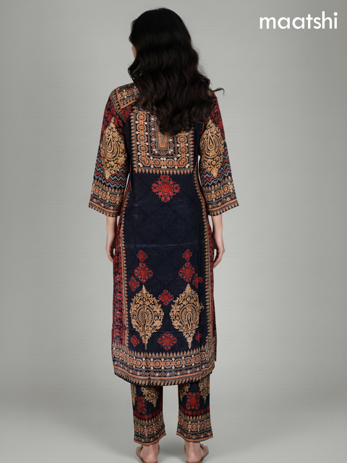 Black Crepe Silk Printed Co-Ord Set