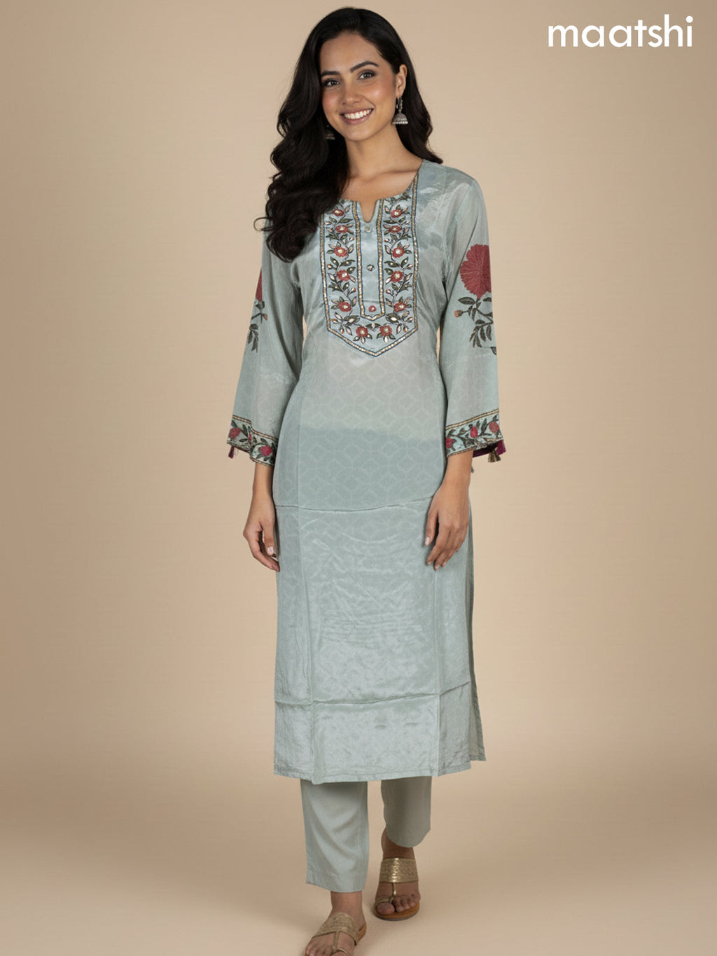 Pastel Green Crepe Silk Printed Co-Ord Set