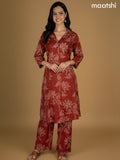 Rust Shade Cotton Printed Co-Ord Set