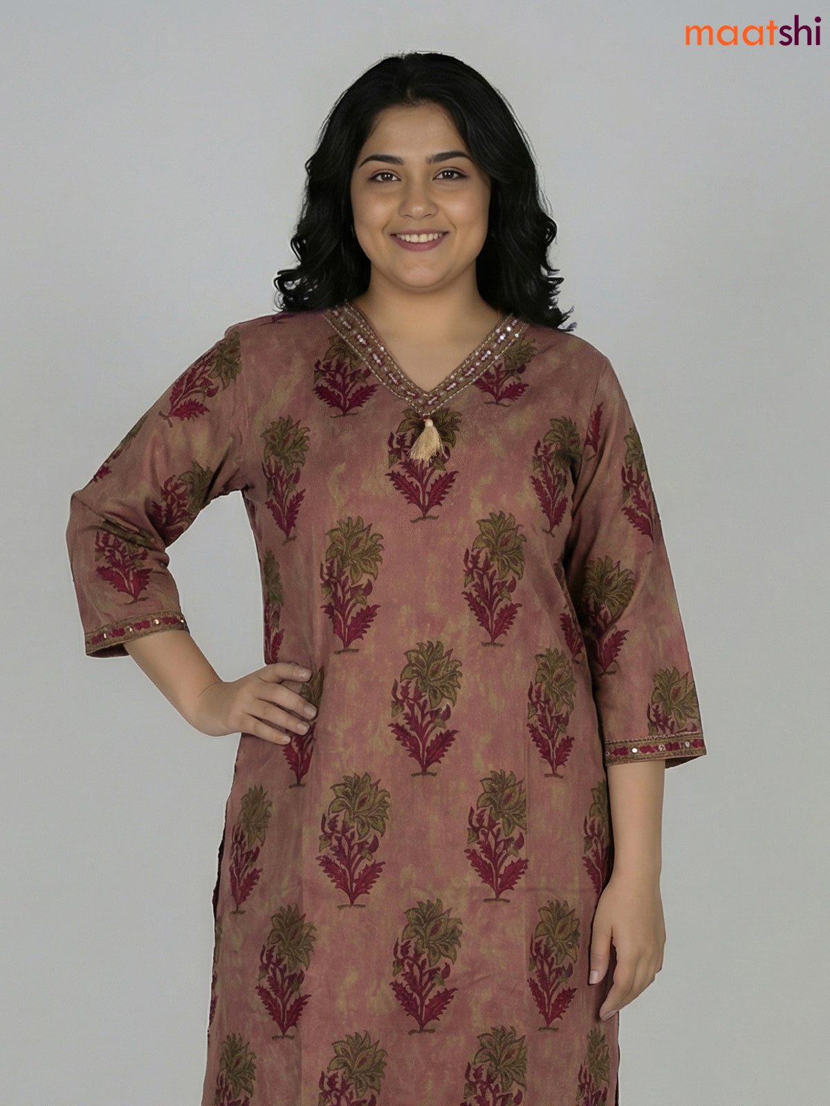 Pink Shade and Magenta Pink Cotton Printed Straight Suit