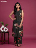 Dark Sap Green Cotton Floral Printed Long Co-Ord Set