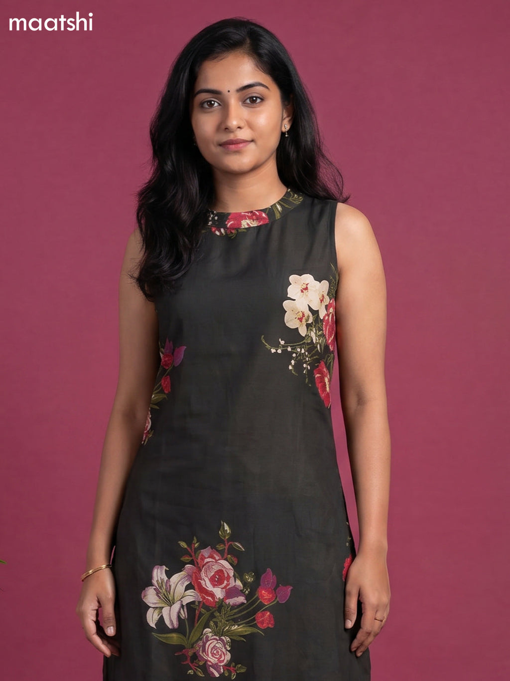 Dark Sap Green Cotton Floral Printed Long Co-Ord Set