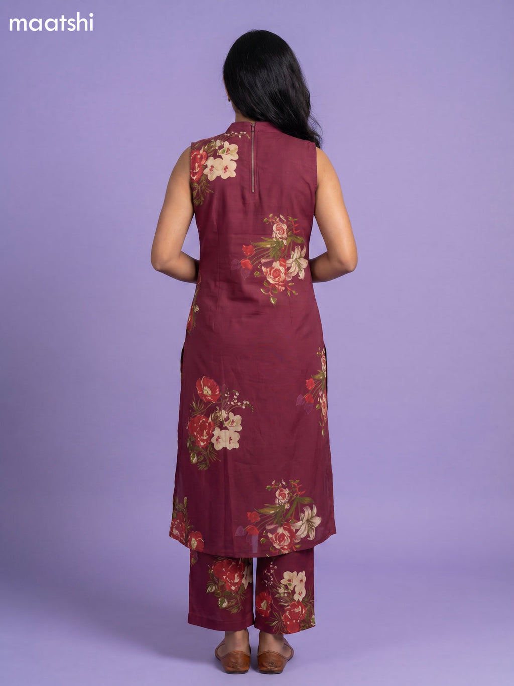 Magenta Pink Cotton Floral Printed Long Co-Ord Set