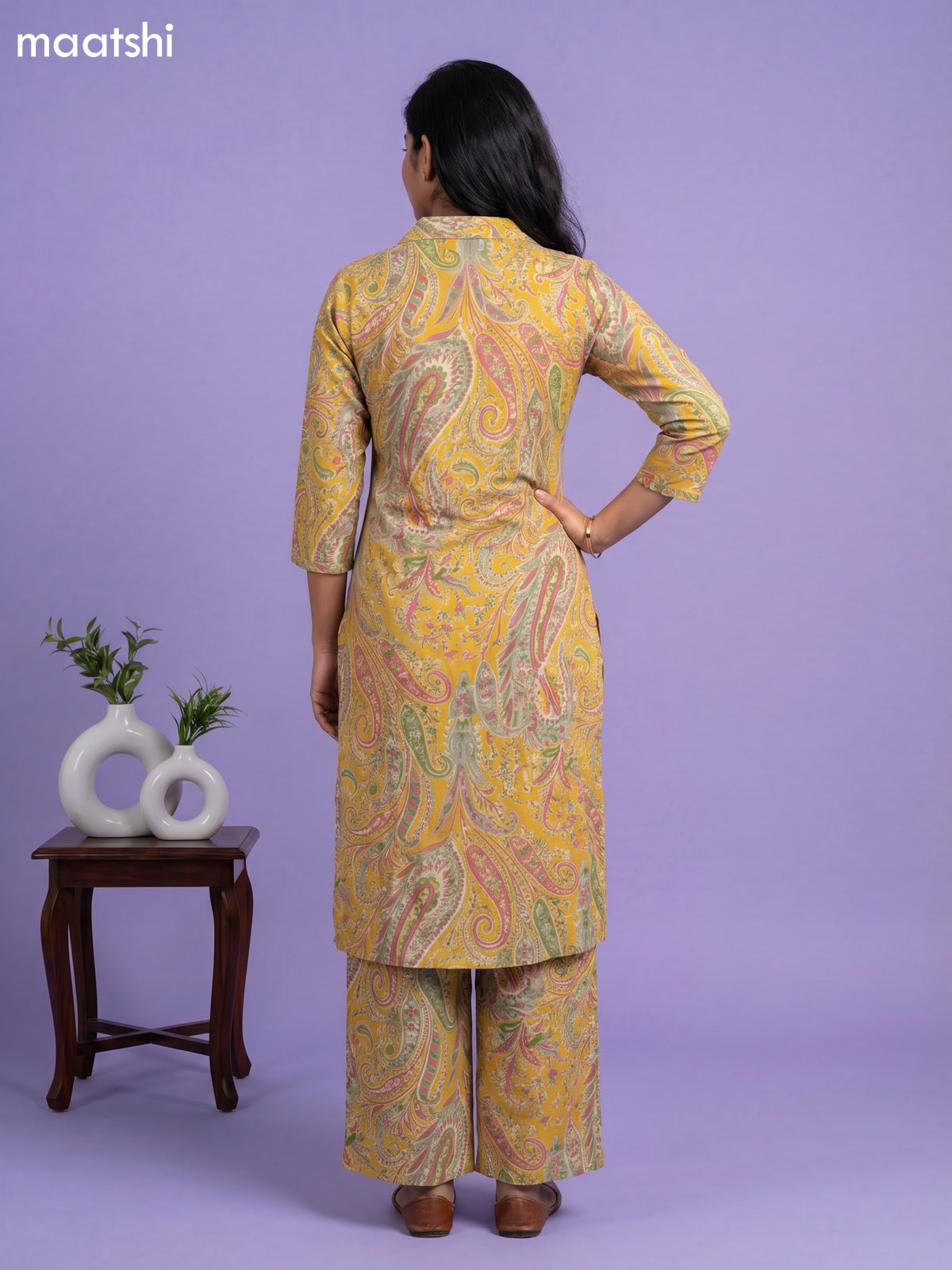 Mustard Yellow Cotton Printed Co-Ord Set