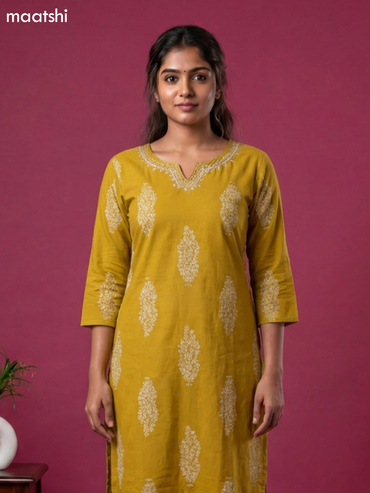 Mehandi Green Cotton Floral Printed Straight Suits