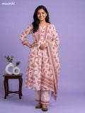 cotton floral printed anarkali suit
